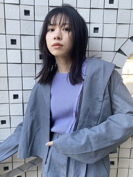 オーシャン(Ocean) ［Ocean Hair&Life 水田］ぱっつん前髪☆秋冬暗髪ブラウンカラー