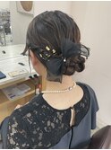 ヘアセット×ルーズシニヨン