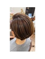 ヘアーアンドチャット リンク 三軒茶屋店(hair&chat LINK) 簡単にハイライト風なヘアカラー。