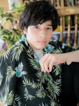 カバーヘア ブリス 川口(COVER HAIR bliss) 黒髪マッシュくせ毛風サイドグラデーションc5川口20代30代40代