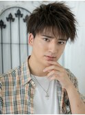 ゆるランダムフレンチカジュアルメンズショートf与野