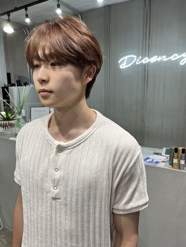 ディセンシー(Dicency) 【Dicency】メンズ シースルーマッシュ×ライトブラウン