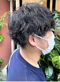 スパイラルマッシュショートパーマ 纐纈