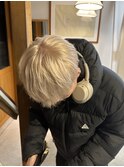ホワイトカラーブロンドメンズハイトーン抜きっぱなしブリーチ