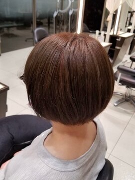 ミック ヘアアンドメイクアップ 高田店(miq Hair&Make up) ベージュブラウン/ナチュラルブラウン/ショートボブ/丸みボブ