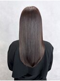 美髪おくれ毛韓国前髪カットヘアロング_ba550421