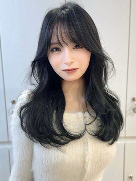 ロンド マーレ 天神大名店(Lond mare) 黒髪/大人ガーリー/小顔/ココアベージュ/似合わせカット/顔周り