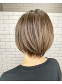 大人可愛いレイヤーボブ マロンブラウン 20代30代40代50代60代