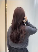 ピンクベージュ/レイヤーカット/ブリーチなし/枚方美容室