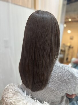 ウミネコ美容室 センター北hanare店(Umineko美容室) 透明感グレージュのセミロング 髪質改善