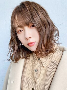 モッズヘア 足利(mod'hair) 透明感髪質改善カラー◎レイヤーミディ×くびれブラウン春カラー