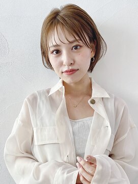 アイティー バイ アルバム 中野店(IT by ALBUM) シースルーショート_クールショートピンクベージュボブルフ_8032