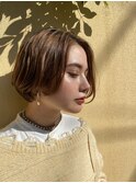ショートパーマ　ホワイトアッシュ　佐々木