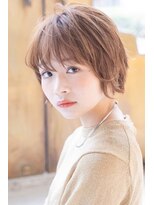 メーヴェ(Mowen) mowen 南堀江 丸みショート×ミルクティーベージュ×外国人風