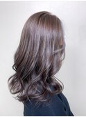 極細ハイライト×スモーキーグレージュ