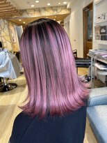 エイト新宿店(EIGHT shinjuku)&nbsp;地毛を活かしたバレイヤージュスタイル