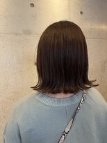 アチーブ ヘア デザイン(achieve hair design)&nbsp;外ハネミディアム♪ツヤツヤヘア ブラウンカラー20代30代透明感