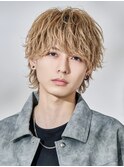 ハイトーンショートウルフミルクティーベージュ