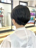 ショートパーマショートカット前髪あり前髪なし30代40代50代