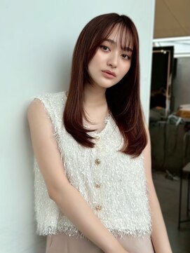 ルームバイシー 新宿(Loom. by Sea) ココアベージュ×レイヤー[小顔/黒髪/オリーブグレー]