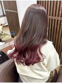 ピンクグラデーション/ワインレッドボルドーグラデーション