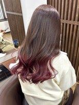 ルルズ(LULUS) ピンクグラデーション/ワインレッドボルドーグラデーション