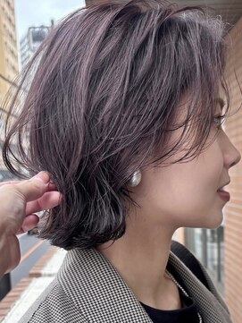 ボコカ(bococa) 【macana指名】ラベンダーピンクデジタルパーマボブパーマ