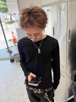ペヴァ バイ シエンゴールド(PEVA by CIEN gold) メンズブリーチ/ハイトーン/ミルクティーブラウン#浜松駅#カラー