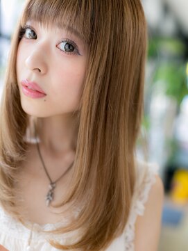 エヌアンドエー 草加店(N&A) 大人ガーリー×ゴールドベージュ×ナチュラルストレート