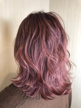 ヘアリゾートエーアイ 新宿西口店(hair resort Ai) ピンク×ゆるふわレイヤースタイル