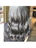 mowen 南堀江×韓国風ロング×艶カラー×透け感×ウェットヘアー