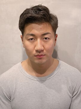 フランクスバーバーリザーブ 人形町店(FRANK’S BARBER RESERVE) アップバング七三パーマスタイル　ｙ