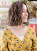 ★センターパート大人フェミニンボブウルフ20代30代40代★8