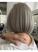 保存必須【海外風ハイトーンボブ】大人グレージュカラー
