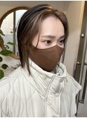 インナーカラーベージュカラーイヤリングカラーハイトーンカラー