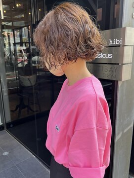 コフィー バイ メルト 吉祥寺(cofy by melt) 【三ツ井純】無造作ボブパーマ ニュアンスパーマ ベージュカラー