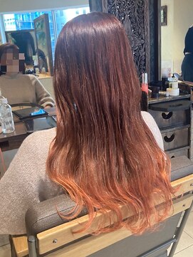 ヘアリゾート粋 ティガ 池袋店(tiga) グラデーションカラー/オレンジブラウン