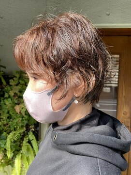 スクエアウーノ 博多(SQUARE*UNO HAKATA) ショートパーマ ニュアンスパーマ ブラウンカラー