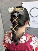 編み下ろし　卒業式　成人式　ヘアセット　辻堂
