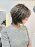 ナチュラルボブミニボブ前下がりボブショートボブ30代40代