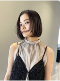 切りっぱなしボブ / ブラウンカラー