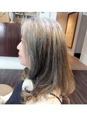 40代50代60代ミセスヘア＊グレイヘア＊大人キレイシンプルロング