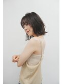 小顔前髪ワンカールレイヤーカット黒髪ネビージュボブルフ 横浜