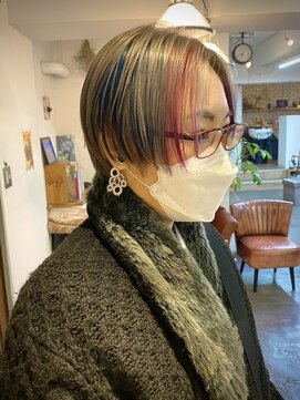 ポタム 東中野(potamu) ショートボブにインナーカラー