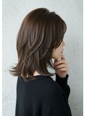 30代40代50代外ハネミディアムレイヤー髪質改善酸性ストレート