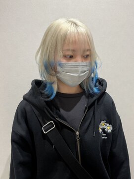 アリープパロット(ALEAP parrot) デザインカラー/ホワイト×ブルー/ミディアムレイヤー