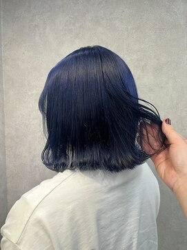 ヘアサロン ドット トウキョウ カラー 町田店(hair salon dot. tokyo color) ホワイトブロンド/外ハネボブ/ブルーブラック/ワイドバング/町田