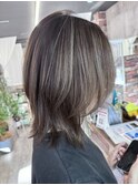 白髪ぼかし ハイライト レイヤー カットカラー髪質改善 40代50代