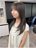 ロングレイヤーカット透明感カラー＊シアーグレージュ/明大前