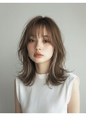 ミディアムレイヤー×イヤリングカラー